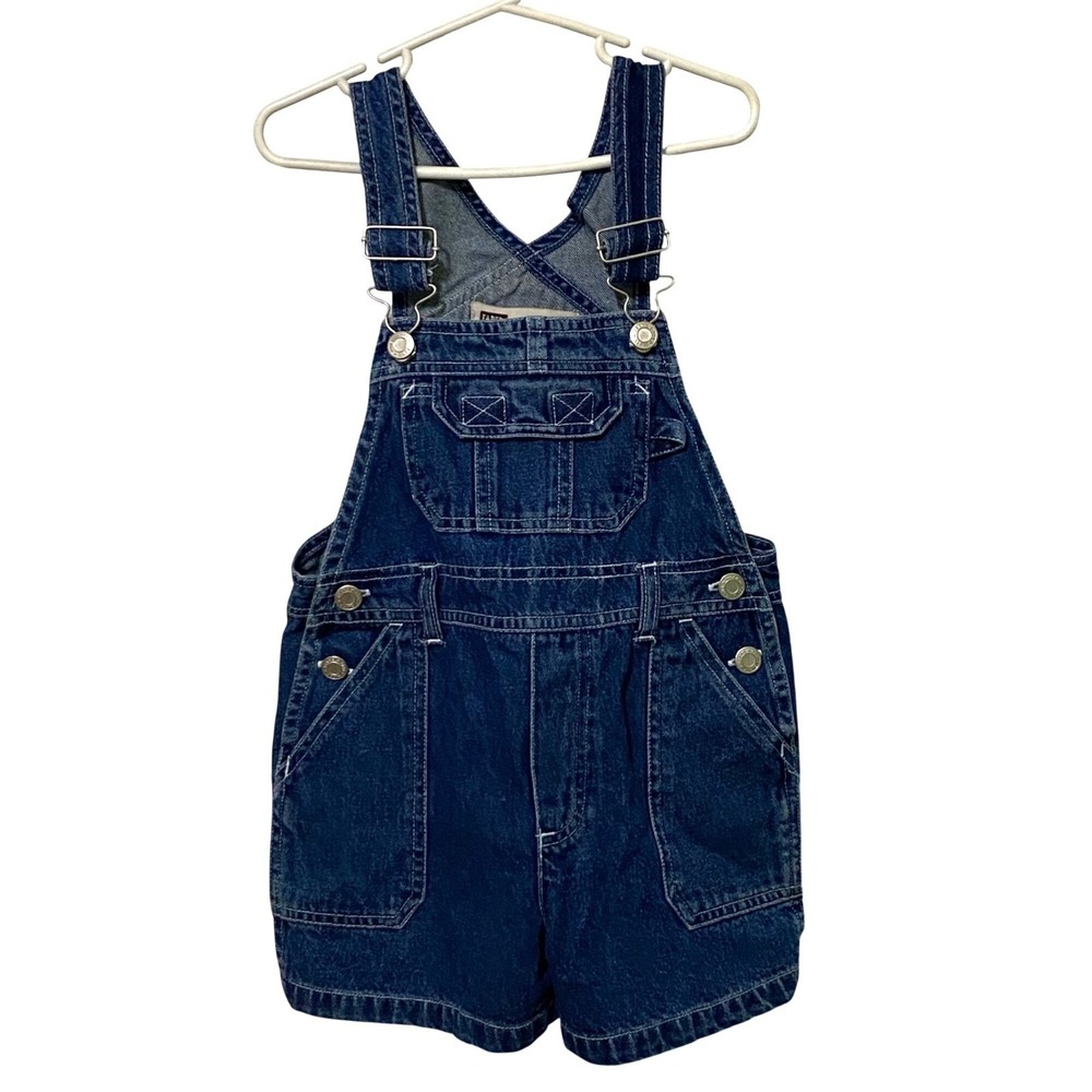 Y2K‎ Faded Glory Girls Denim Shortalls Size 4 to 5 Overall Shorts Earthy Granola